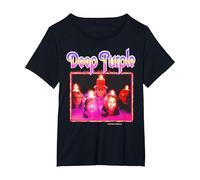 Deep Purple Burn T-Shirt, Femme Grandes Tailles, Noir, 1X
