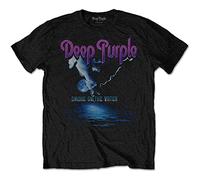 Deep Purple Smoke on The Water Machine Head Tee T-Shirt Mens Unisex Black(Medium)