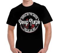 Deep Purple Smoke on The Water T Shirt Fire in The Sky Black XXL