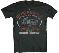 Deep Purple 'Speed King' (Black) T-Shirt Black T-Shirts à Manches Courtes(XX-Large)