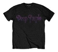 Deep Purple - T-Shirt # S Black Unisex # Vintage Logo [Import]