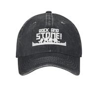 Deep Rock Galactic Rock and Stone Casquette De Baseball Classique en Denim en Détresse Jeu Snapback Casquette Unisexe Extérieur Ajustable Casquettes Chapeau Coton, pour Toutes Les Saisons