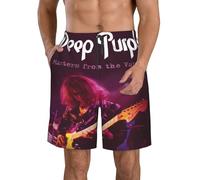 Deep Rock Purple Band Short de Bain pour Homme Maillot de Bain pour Homme, Short de Bain avec Poches Poches Surf Short de Plage Extensible à séchage Rapide Doublure en Maille Respirante XX-Large