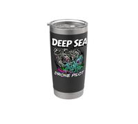 Deep Sea Drone Pilot ROV Submarine Squid Gobelet isotherme en acier inoxydable double paroi