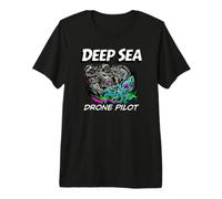 Deep Sea Drone Pilot ROV Submarine Squid T-Shirt Haut de Gamme