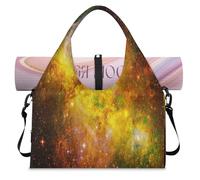 Deep Space in Galaxy Sac de sport avec compartiment à chaussures Motif galaxie Sac de week-end Sac fourre-tout pour salle de sport, yoga, voyage, couleur, L, Sac de voyage