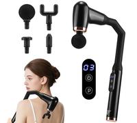 Deep Tissue Percussion Massage Gun,Neck and back massager gun,Back Massager for Pain Relief, Muscle Massage with Extended Handle, for Neck & Legs, Pain Relief & Recovery