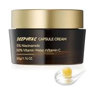 Deep Vita C Capsule Cream, Face Capsule Moisturizer, Crème capsule Vitamine C, Aging Wrinkles Améliore le Teint de Peau, Convient à Tous Les Types de Peau-50G