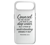 Deep Water Wisdom Christian Bible Verse Écriture Counsel Coque pour iPhone Air