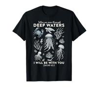 Deep Waters Isaiah 43:2 Christian Ocean Jésus Verse de la Bible T-Shirt