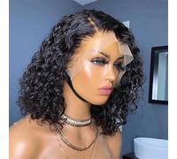 Deep Wave Short Bob Lace Front Perruques Cheveux Humains Pré Plumé Dentelle Avant Perruques Deep Curly Wave Lace Closure Perruque