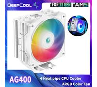 DEEPCOOL AG400 4 caloducs CPU refroidisseur refroidi par Air ARGB PWM TDP 220W radiateur CPU pour LGA1700 1200 115X 1151 1155 AMD AM4 AM5 ARGB WH G2