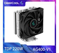 DeepCool AG400 refroidisseur de processeur 12cm ventilateur 4Pin PWM TDP 220W CPU dissipateur de chaleur refroidisseur d'air pour Intel LGA1700/1200/1151/1150/1155 AMD AM5/AM4 AG400 White G2