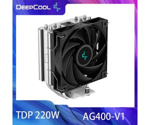 DeepCool AG400 refroidisseur de processeur 12cm ventilateur 4Pin PWM TDP 220W CPU dissipateur de chaleur refroidisseur d'air pour Intel LGA1700/1200/1151/1150/1155 AMD AM5/AM4 AG400 White G2