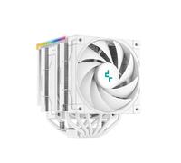 DeepCool AK620 Digital WH - Refroidisseur d'air CPU 12cm Blanc, Double Ventilateur 500-1850RPM, 6 Caloducs, PWM, Compatible Intel/AMD, LED RGB, 1.49kg