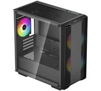 DeepCool Cc360 A-RGB Bk ATX R-cc360-bkapm3-g-1 CC360 ARGo - Boîtier mini tour - Noir - RGB - Verre Trempé