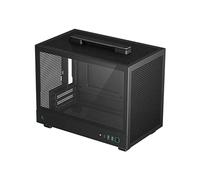 DeepCool CH160 Boîtier PC SFF Noir, Mini-ITX, 1x 3.5", 1x 2.5", 3 Slots d'Extension, USB 3.2 Gen1/Gen2, Vent. 120mm, SPCC/ABS/Verre Trempé