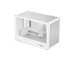 DeepCool CH260 Micro Tower Blanc - Boîtier PC Micro ATX / Mini-ITX, 1x3.5", 1x2.5", 4 slots, Ventirad 174mm, GPU 413mm, USB 3.2 Gen 1, USB Type-C, SPCC/ABS/Verre Trempé