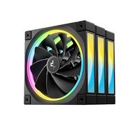 DeepCool FL12R-3 IN 1 - Kit de 3 ventilateurs 120mm Noir - 500-2150 tr/min, 93.45 m³/h, 2.59 mmH2O, FDB, 33.9dB(A), LED 3-pin