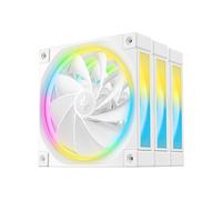 DeepCool FL12R WH-3 IN 1 : Kit de 3 Ventilateurs 120mm, 500-2150 RPM, 93.45 m³/h, 2.59 mmH2O, FDB, LED 3-pin, PWM 4-pin, Blanc