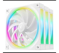 DeepCool FL14 - Kit 3 Ventilateurs 140mm Blanc, 500-1700 tr/min, 66.59 CFM, 2.37 mmH2O, FDB, LED RGB, 4-Pin PWM, 12 Vis Incluses, R-FL14-WHAPN3-G