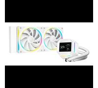DeepCool LM240 WH - Kit Watercooling CPU 240mm, Radiateur Aluminium, 2x120mm PWM 400-2400 RPM, 66.23CFM, 36.07dB(A), Socket LGA 1700/AM5 Blanc