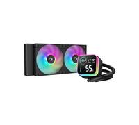 DeepCool LQ240 Kit Refroidissement Liquide CPU 2 Ventilateurs 120mm PWM, Radiateur Aluminium 282mm, Compatible Intel LGA1851/1700 & AMD AM5/AM4, Noir