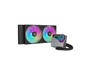 DeepCool LT240 Refroidisseur liquide AIO pour processeur, radiateur 240mm, 2 ventilateurs 120mm (600-2400 RPM, 72.04 CFM), sockets Intel/AMD compatibles