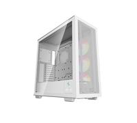 DeepCool Morpheus WH - Boîtier PC Tower Blanc, ATX/Micro-ATX/Mini-ITX/E-ATX, Vent. 120/140/180/200mm, Radiateurs 120-420mm, USB 3.2 Gen 1/2, Vitre trempée.