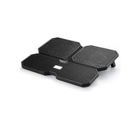 DEEPCOOL Support ventilé pour Pc portable - Ventilateur 4x100mm - compatible jusqu'au 17" - 2 ports USB - Noir