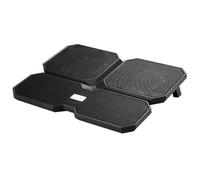 DEEPCOOL Support ventilé pour Pc portable - Ventilateur 4x100mm - compatible jusqu'au 17" - 2 ports USB - Noir