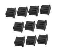DEEPCRAFF 10 Pièces Accessoire pour Bâton de Hockey Glace et Lacrosse Noir en TPR Protection D'extrémité de Crosse Anti-Usure et Élasticité pour Entraînement et Match