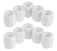 DEEPCRAFF 10 Pièces Adaptateur de Dentifrice en Plastique Blanc, Design Étanche et Utilisation Rapide Main, pour Paquet de Toilette et Déplacements