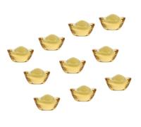 DEEPCRAFF 10 Pièces Décoration en Citrine, Modèles de Citrine Décoratif, Or, Décoration de Bureau Intérieur, pour Bureau et Table
