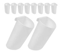 DEEPCRAFF 10 Pièces Panier Suspendu Plastique, Mini Seau de Rangement, Blanc, Portable, pour Salon et Fixation Murale, Organisation des Petits Objets et Déchets