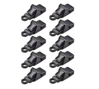 DEEPCRAFF 10 Pièces Pince de Tente Robuste en Plastique PP Noire | Fixation Solide pour Bâches et Auvents, Prise Ferme, Clips Réutilisables, Usage Tente, Bateau