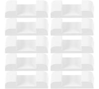 DEEPCRAFF 10 Pièces Socle de Boîte Transparent en Plastique Blanc Léger Multi-usage pour Présentoir Bijoux, Bases de Cadre Flottantes Adaptées aux Vitrines et Magasins