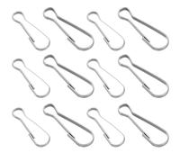 DEEPCRAFF 100 Pinces à Drapeau en Acier Inoxydable Argentées Ressort, Clips Faciles à Utiliser, Résistantes la Rouille pour Mâts de Drapeau en Extérieur et Lieux Commerciaux