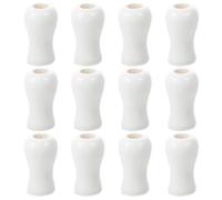 DEEPCRAFF 12 Pièces Boutons de Cordon en Bois pour Stores, Finition Blanche | Décrochage de Cordon pour Traitements de Fenêtre, Remplacement Facile, Usage Réparation, Forme Bouton, Blanc