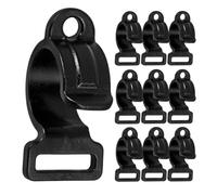 DEEPCRAFF 15 Pièces Crochets de Camping Noirs en Plastique, Clip en C | Connexion Stable pour Lanternes et Lampes, Montage Léger, Usage en Camping-exploration