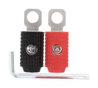 DEEPCRAFF 1paire Connecteurs à Anneau pour Câbles Batterie Cosses Laiton Thermorétractables Accessoires Audio Auto Bornes Électriques à Sertir pour Amplificateur Voiture