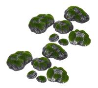 DEEPCRAFF 2 Ensembles Pierres en Mousse Artificielle Vertes, Décor Mini | Écume Décorative sans Entretien, Ambiance Naturelle, Lot de Sets de Pièces, pour Maquettes Paysagères et Architecture
