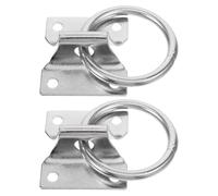 DEEPCRAFF 2 Pièces Anneau de Fixation pour Cheval en Métal Argenté Boulon, Réduit la Tension, Adapté aux Rênes en Cuir, pour Écuries et Attaches Intérieures