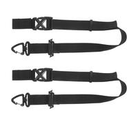DEEPCRAFF 2 Pièces Bandoulière Antidérapante, Sangle Bandoulière Réglable en Polyester Noir, Attache Rapide, Harnais Poitrine 3 Points pour Paquet de Sport et Appareil Photo, Voyage et