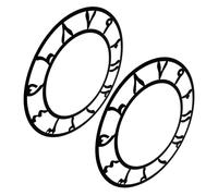 DEEPCRAFF 2 Pièces Horloge Murale Miroir Acrylique Ronde à Chiffres Arabes