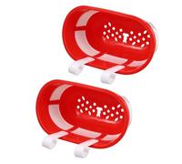 DEEPCRAFF 2 Pièces Panier à Vélo en Plastique Rouge, Rangement Large | Vélo Garçon et Filles, Usage Snacks et Lait, Structure Compacte et Résistante, Accessoire Rouge