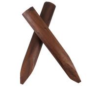 DEEPCRAFF 2 Pièces Piquets de Clôture de Jardin en Bois Marron, Bordure de Parterre de Fleurs, pour Fleurs et Petits Arbres, Chemins et Expositions, Bois Robuste, Sûr Plantes