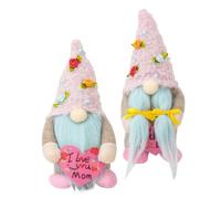 DEEPCRAFF 2 Pièces Poupée GNOME Décorative, Adorable en Papierboard | Accent Décoratif pour Table ou Étagère, Format Compact, Style Délicat, Idée Présent pour Maman