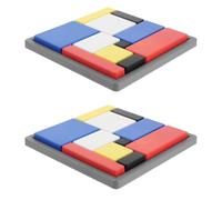 DEEPCRAFF 2 Pièces Puzzle Logique en ABS Pièces Géométriques Épaisses pour Garçon et Filles 88 Épreuves Améliore la Coordination Main-œil Pensée Logique, pour Entraînement Familial