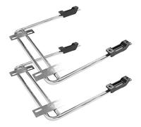 DEEPCRAFF 2 Pièces Repose-Pieds Rétractable pour Chaise de Bureau, 37,5cm | Confort Ergonomique, Usage Maison ou Travail, Finition Argenté, Accessoire de Chaise, Maintien du Pied